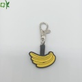 Penghantaran cepat Pisang Bentuk Silicone Pet Tag Keychain