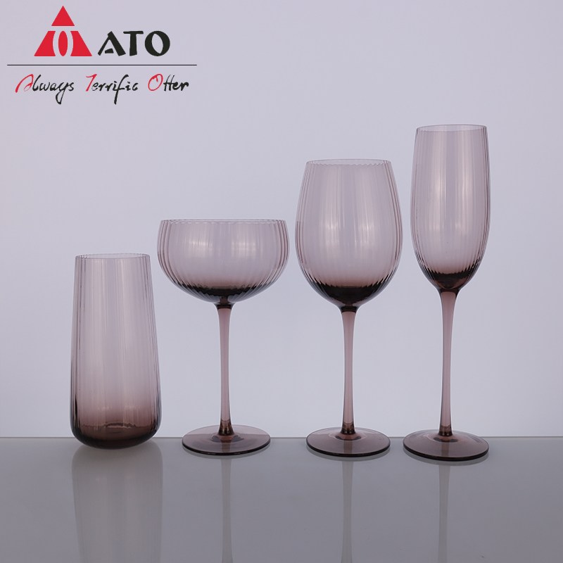 Purple Crystal Red Wine Drinking Goblet Cup Set