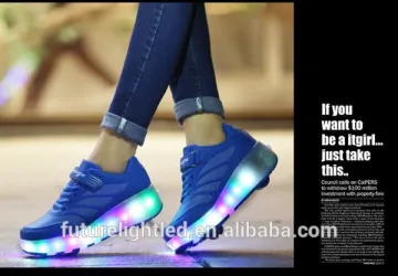 Double wheels led flashing shoes from allibaba com