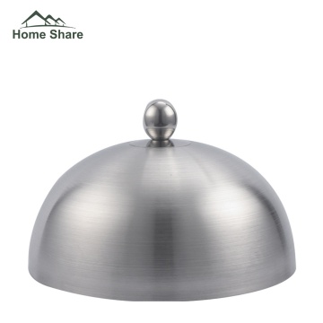 20CM Stainless Steel Restaurant Food Serving Plates Cover Steak Dome Cover Keep Food Warm Melting Dome Lid