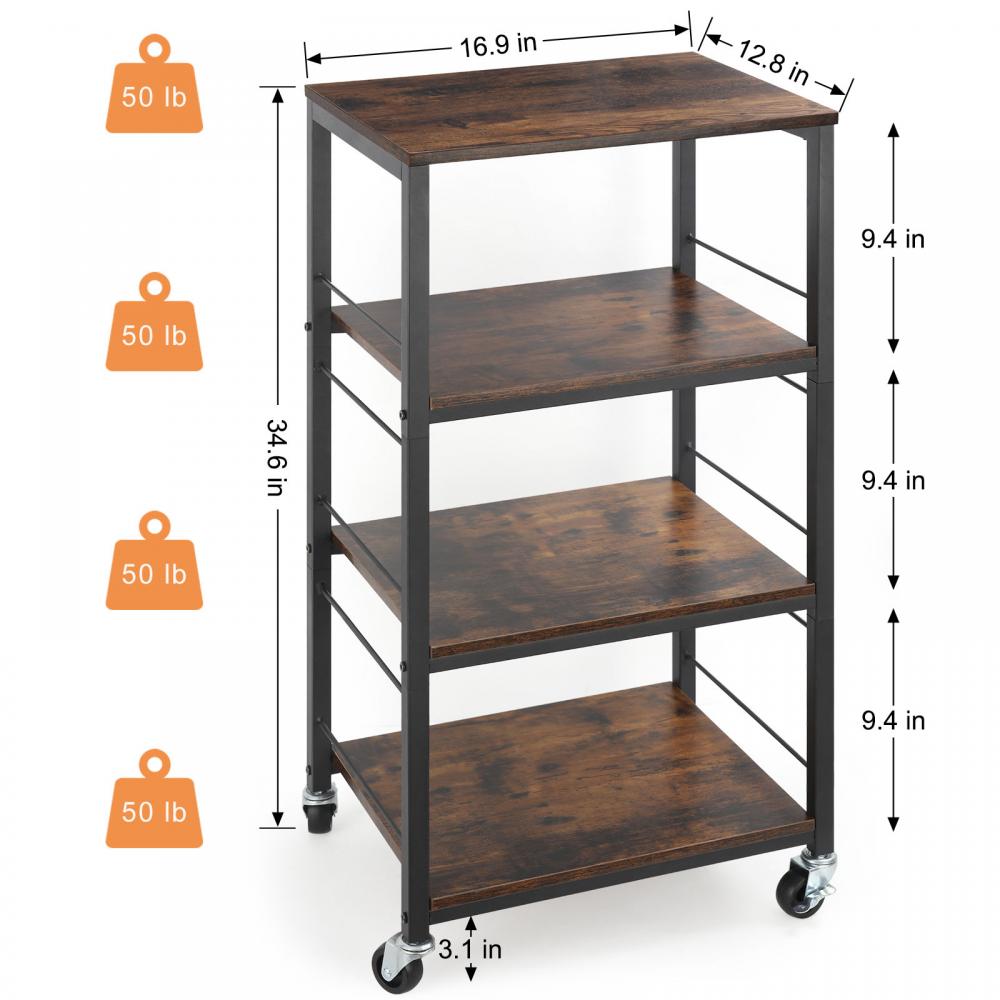 Kitchen Organization Cart With Wheels