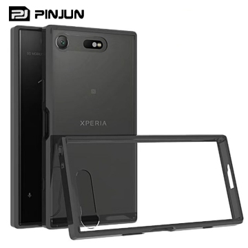 Kasing hibrida bumper akrilik jernih akrilik untuk ponsel Sony Xperia