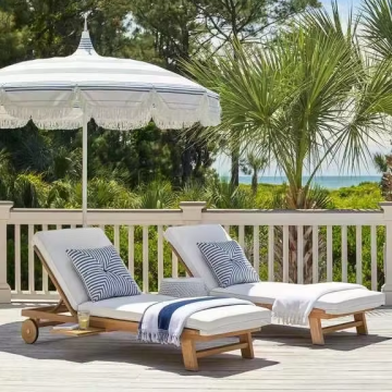 Modern Waterproof Patio Umbrella with Tassels for Garden and Beach