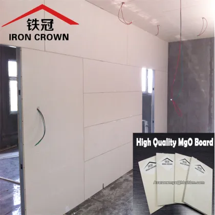 Moistureproof Wall panel Fireproof Green Color MgO Board