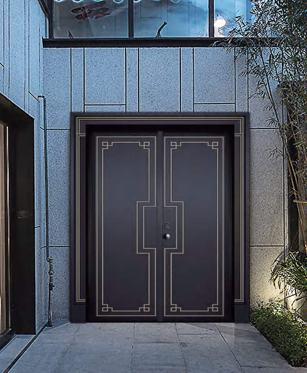 black contemporary front door