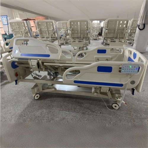 Five-Function Electric Hospital Bed with Stainless Steel and ABS Rails