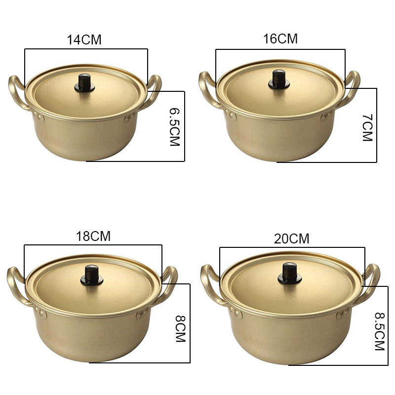 Noodle Ramen Pot Aluminum Pots Kitchen Cookware Quick Hot DIY Hot Pot Kitchen Cooking Tools Accessories Home Kitchenware Durable