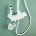 Matte White Bathroom Shower Set with Combination Kit