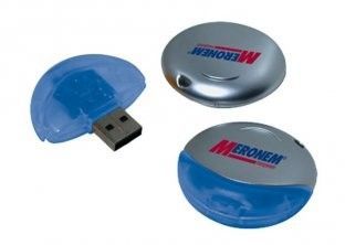 Round 128gb Custom Usb Thumb Drive , Mini Usb Thumb Drive With High Speed Flash Memory