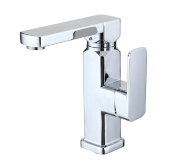 China Hot Sale Square Single Handle Zinc Basin Faucet