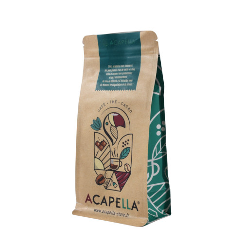 Laminated Heat-Sealable Kraft Coffee Bags With Zipper Closure