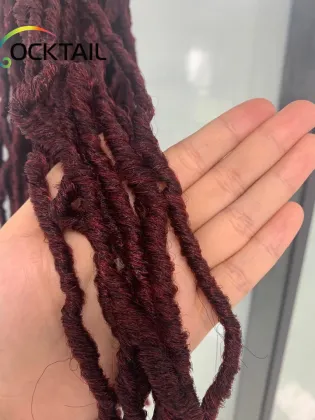 cheap Bobbi boss Nu Locs Synthetic Hair Crochet Braids Natural Curly Dreadlocks Hair Black Dark Brown  Long Nu Locs 18  inch