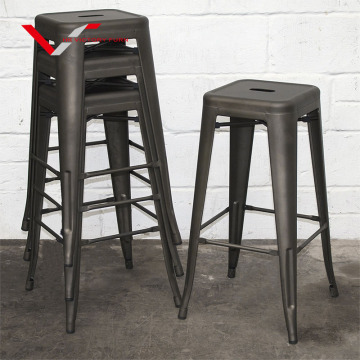 China Factory Supplier Outdoor Garden Balcony Metal Bar Stools with Foot Rest for Restaurants