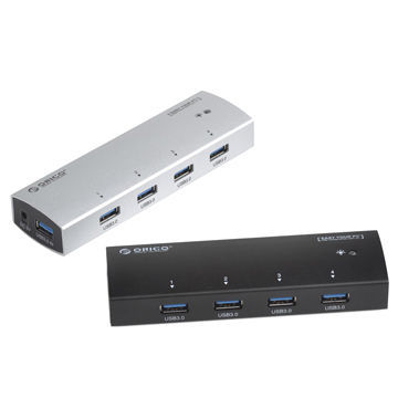 USB3.0 Hub, 4-port (5V 2A Power Adapter) Full Aluminum MaterialNew
