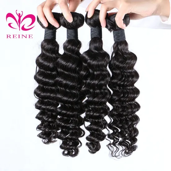 Wholesale deep  Wave 3/4 Bundles  Virgin Malaysian Deep Wave Hair, Unprocessed Wave Wet And Wavy Human Hair Weave