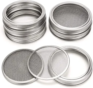 Stainless Steel Sprouting Bean Jar Lids with Screen