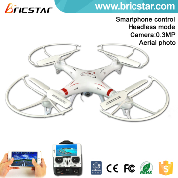 Two control mode 2.4G RC WIFI quadrocopter drone with 0.3MP camera.