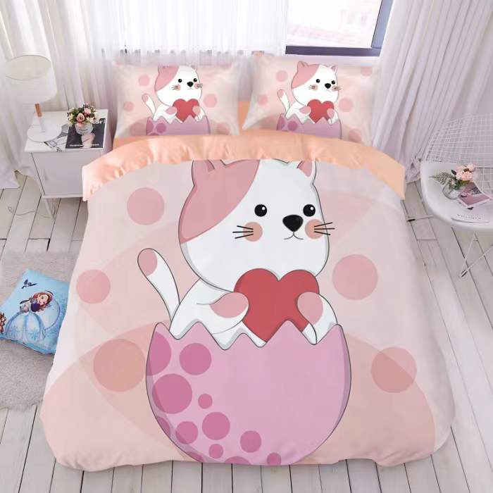 Oem Printed Cartoon100% Cotton Bed Sets for Kids