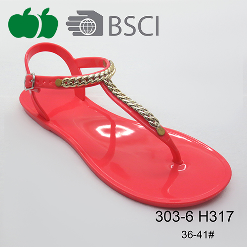 women crystal pvc sandals