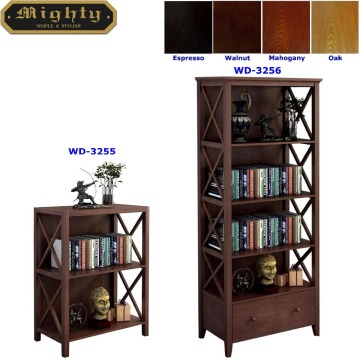 2 & 4 Tier X Shaped Side Panels Modern Book Storage Shelf