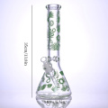 35 cm/13.8in, Hippiesglass, 2 colores de vaso de vaso de vidrio con piña y engranaje de dibujos animados, tubería de agua de vidrio de borosilicato, cachimba de vidrio