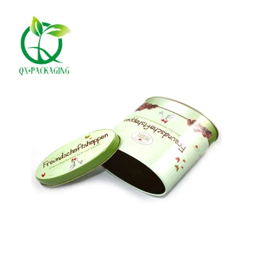 Chocolate oval tin box