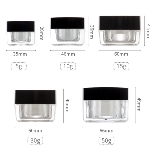 Luxury White Face Cream Containers Cosmetic Acrylic Jar
