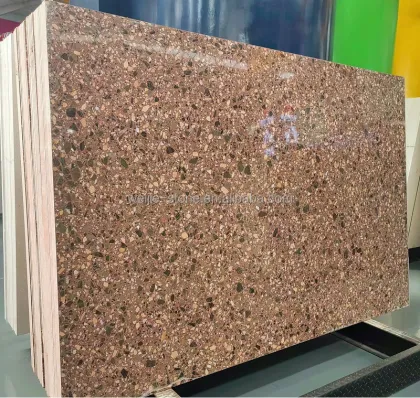 High Quality Brown Artificial Terrazzo Stone for Kitchen Countertops