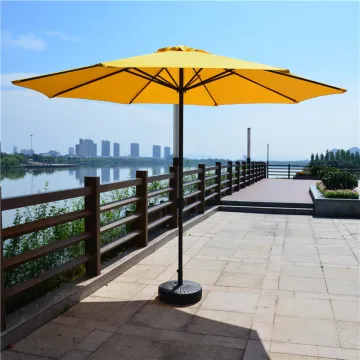 Modern Waterproof Sun Parasols and Outdoor Umbrella Bases for Beach, Garden, and Patio
