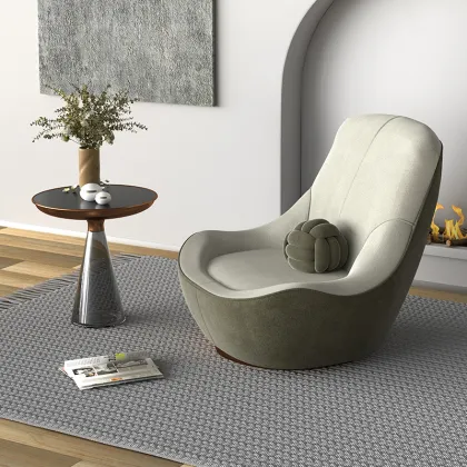 Italian Design Rotatable Lonely Wind High Back Sofa Chair