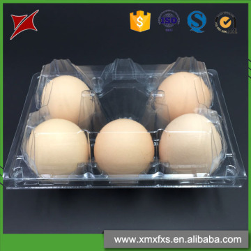 Eco-friendly PET 6 holes egg tray plastic price