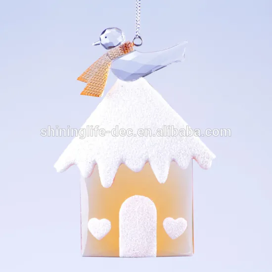 new style christmas decoration Christmas house with bird