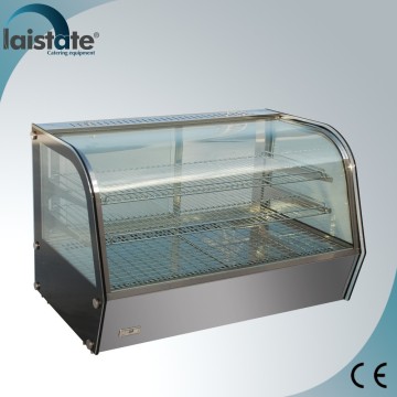 Curve Glass Counter Top Heated Showcase