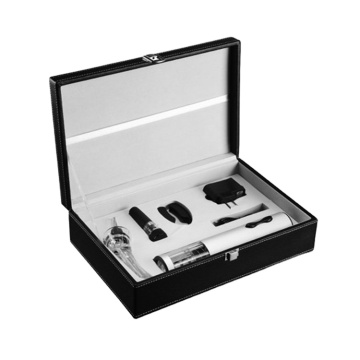 Abrenador de vino eléctrico de aluminio de Deluxe Premium con accesorios