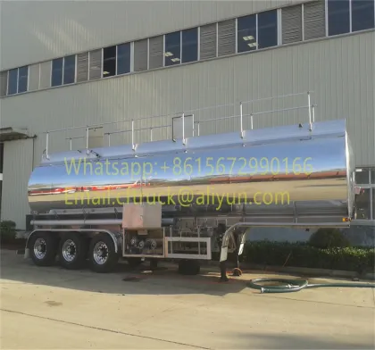 38,000 Liter 3-Axle Aluminum Alloy Fuel Oil Tanker Semi-Trailer for Saudi Aramco