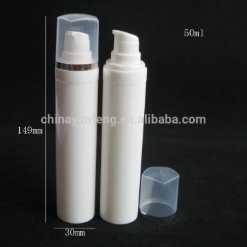 Best sale 50ml white plastic airless bottle , 50g airless pump bottle