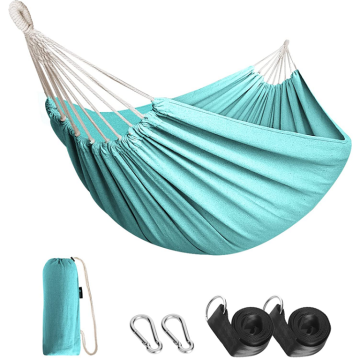 Hammock in nylon pieghevole portatile per escursioni esterne e campeggio - Disponibili a doppia e doppia