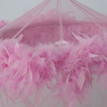 2020 Mosquito net with Pink Feather Lack