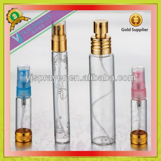 miniature glass bottles