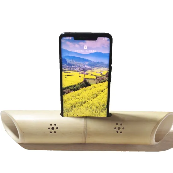 Bamboo Rectangular Wood Mobile Phone Sound Amplifier Bracket