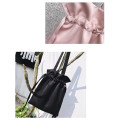 large satin bag for shopping with handle