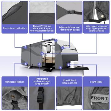 Travel Trailer RV Cover Multi-Layers RV Trailer Cover