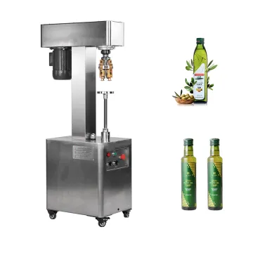 Green Oil Glass Bottles with Aluminum Caps and Sealing Machine (Height 35-300mm)