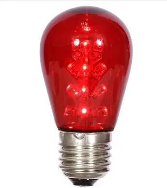 red color led lighting bulb S14 holida lamp