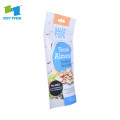 Bolsa inferior de la caja de papel bio kraft reciclable con cremallera para nueces