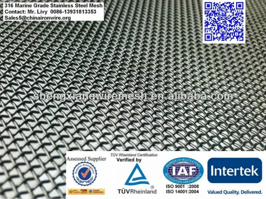 Security mesh screen 11x11x0.8mm Verified by TUV Rheinland