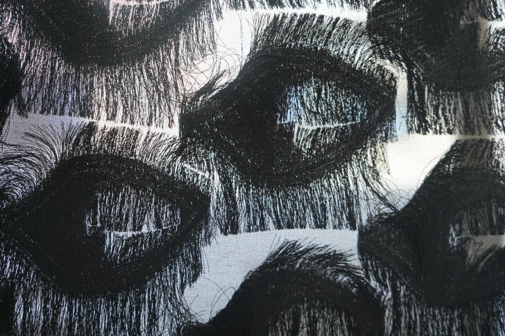 Polyester Eyelash Jacquard Fabric