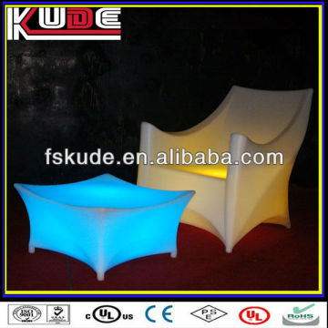 Furniture LED Luminous plastic armchair commercial furniture armchair colorful armchairs and ottman