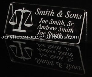 Engraved Clear Acrylic Sign