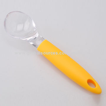 Ice Cream Spoon with Plastic Handle, 4.2 x 20cm Size